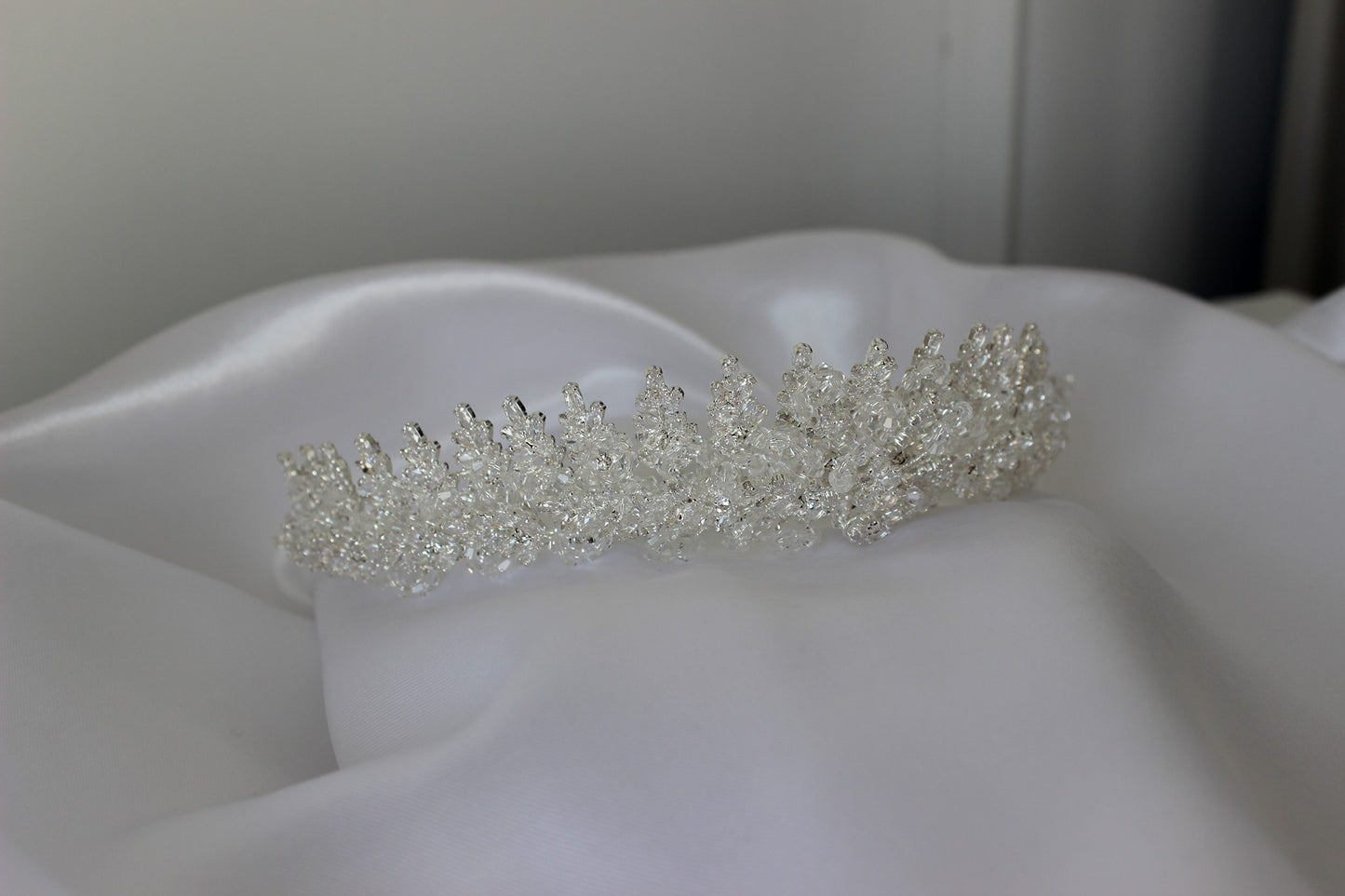 Silver bridal crown