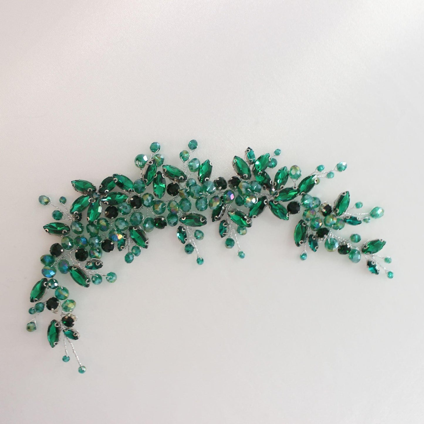 Green WEdding Headpiece