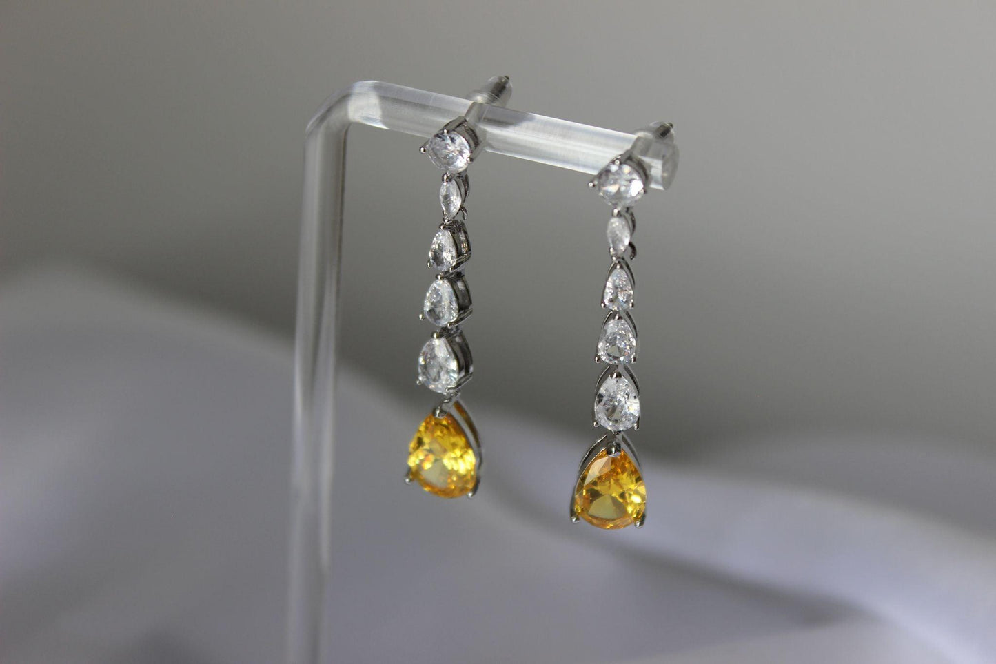 "CANARY" Crystal Drop Earrings