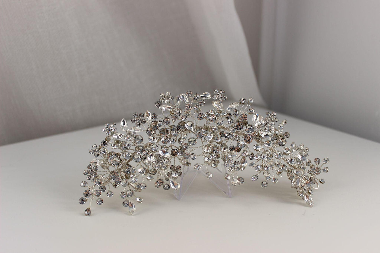 "FLEUR" Bridal Headpiece - Bronze/Silver