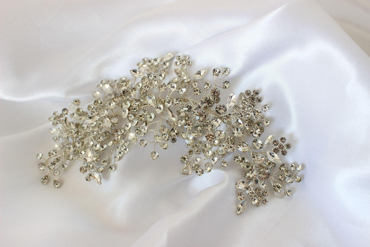 "FLEUR" Bridal Headpiece - Bronze/Silver