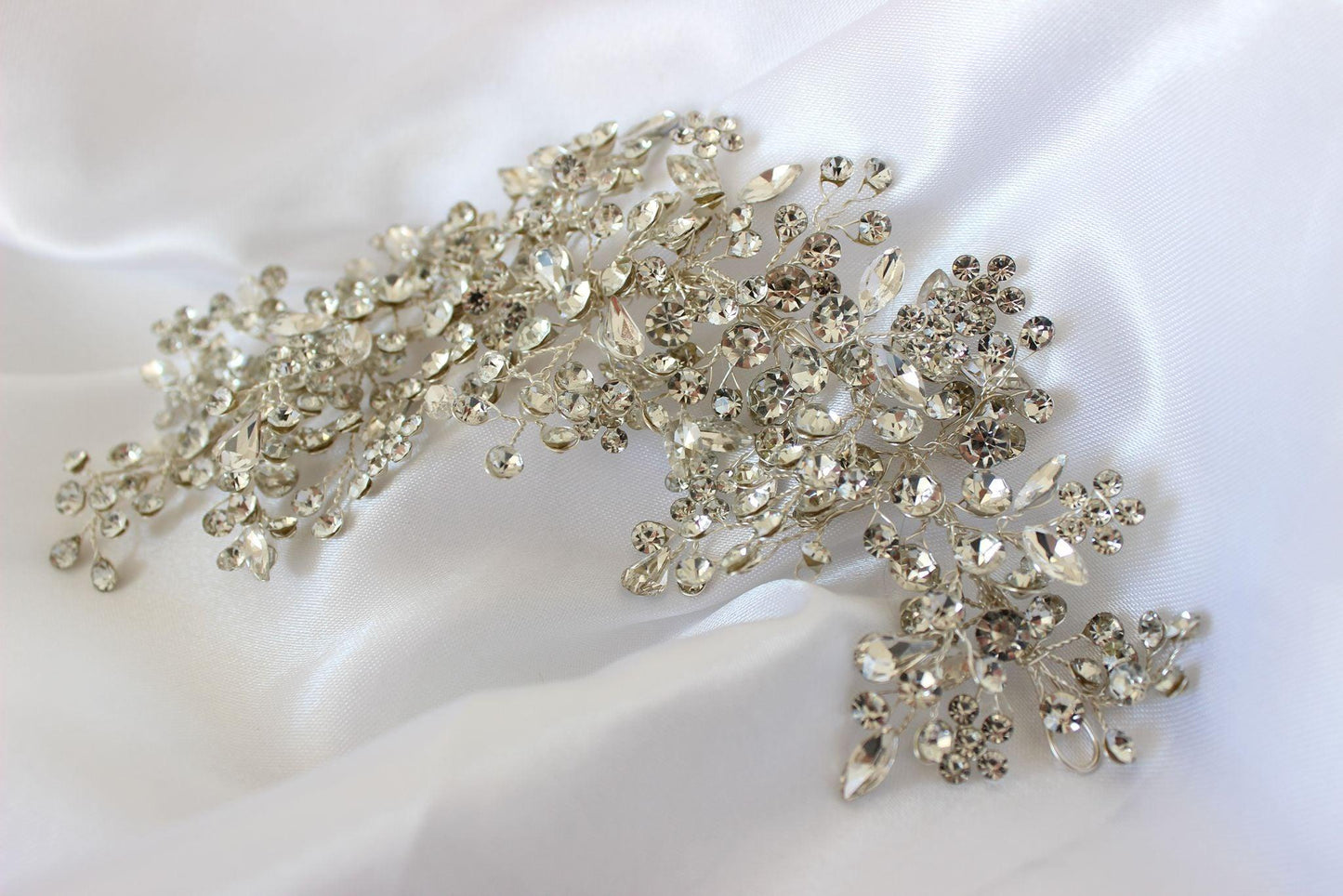 "FLEUR" Bridal Headpiece - Bronze/Silver