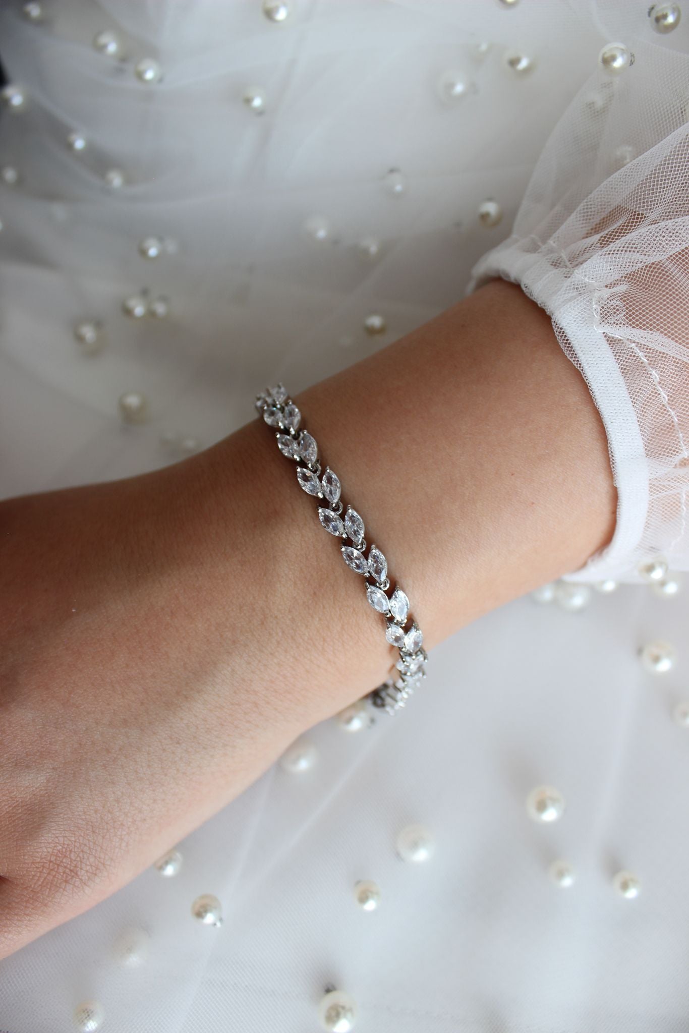 Gold Crystal Bridal Bracelet