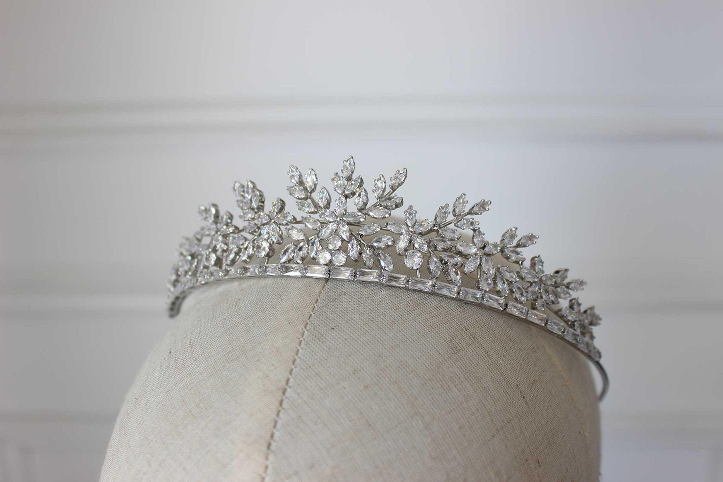 "CECILIE" Bridal Crown - Silver