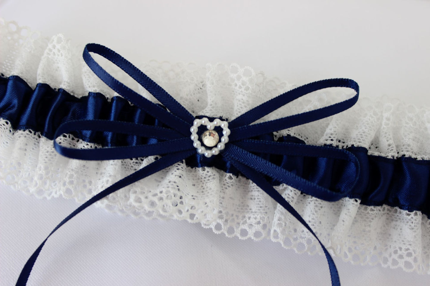 Navy Wedding Garter