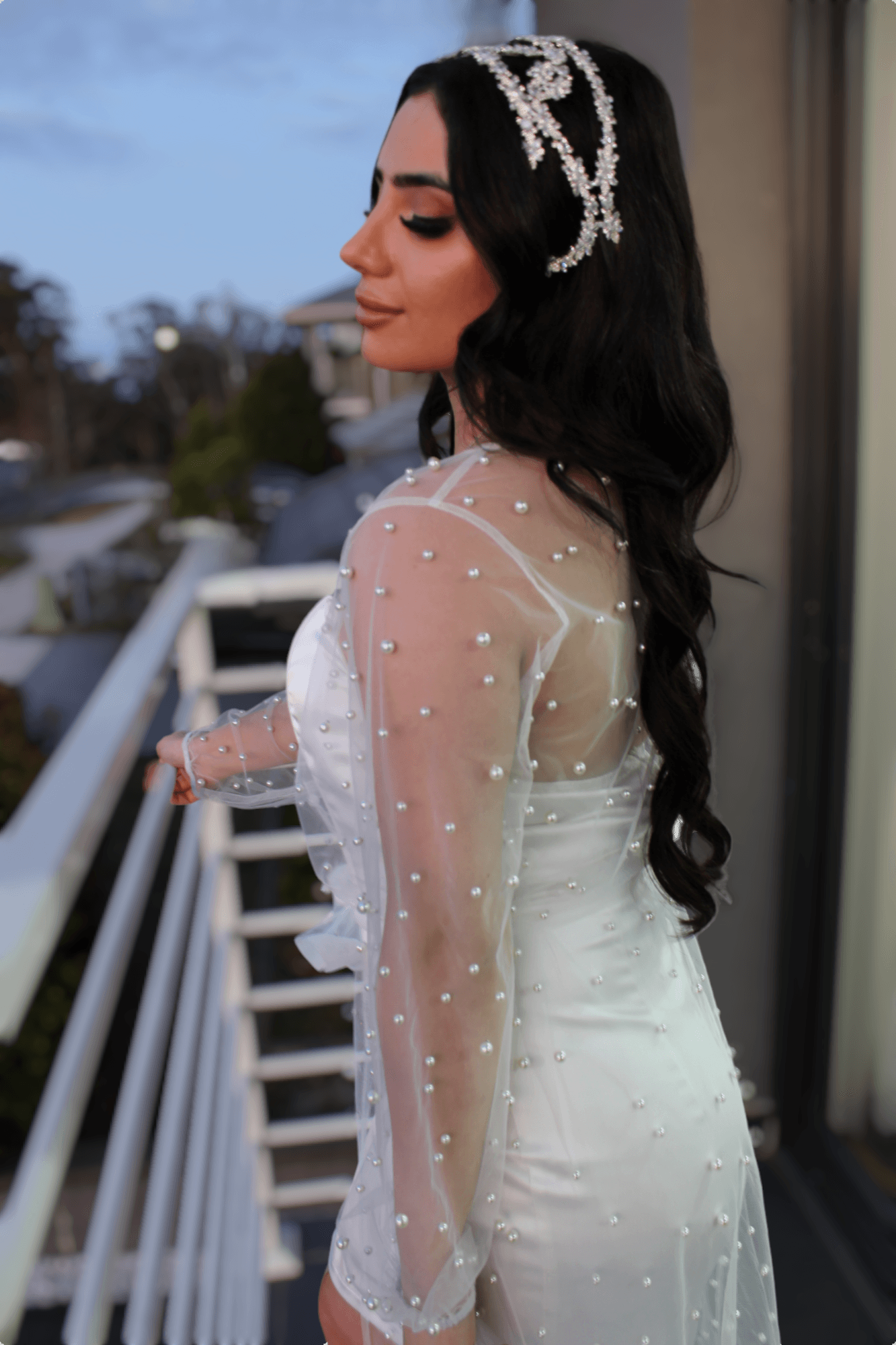 "ATHENA" Bridal Headpiece - Silver
