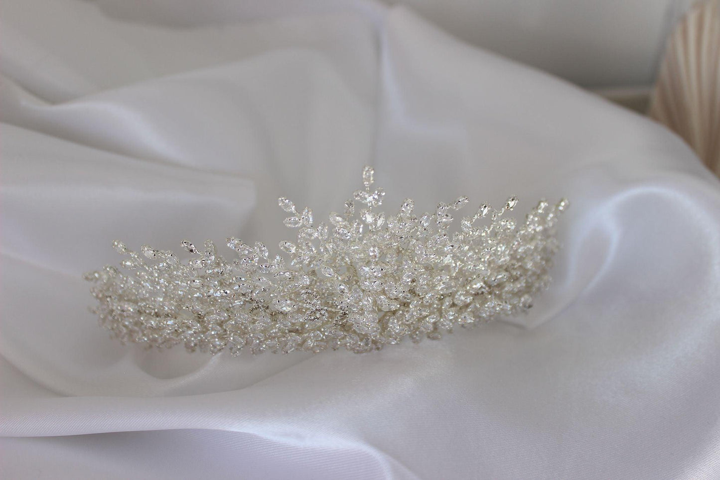 Silver bridal crown