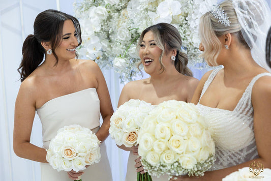 Large Bridal Swirl Silver Bridesmaid Earrings