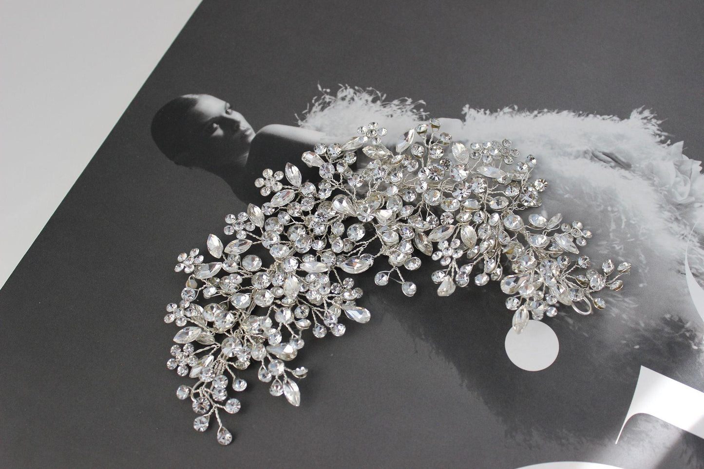 Fleur bronze and silver bridal headpiece