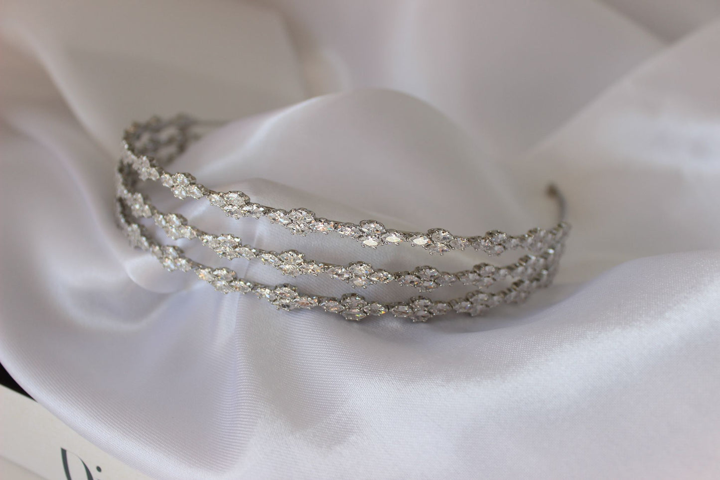 florence triple row bridal headband