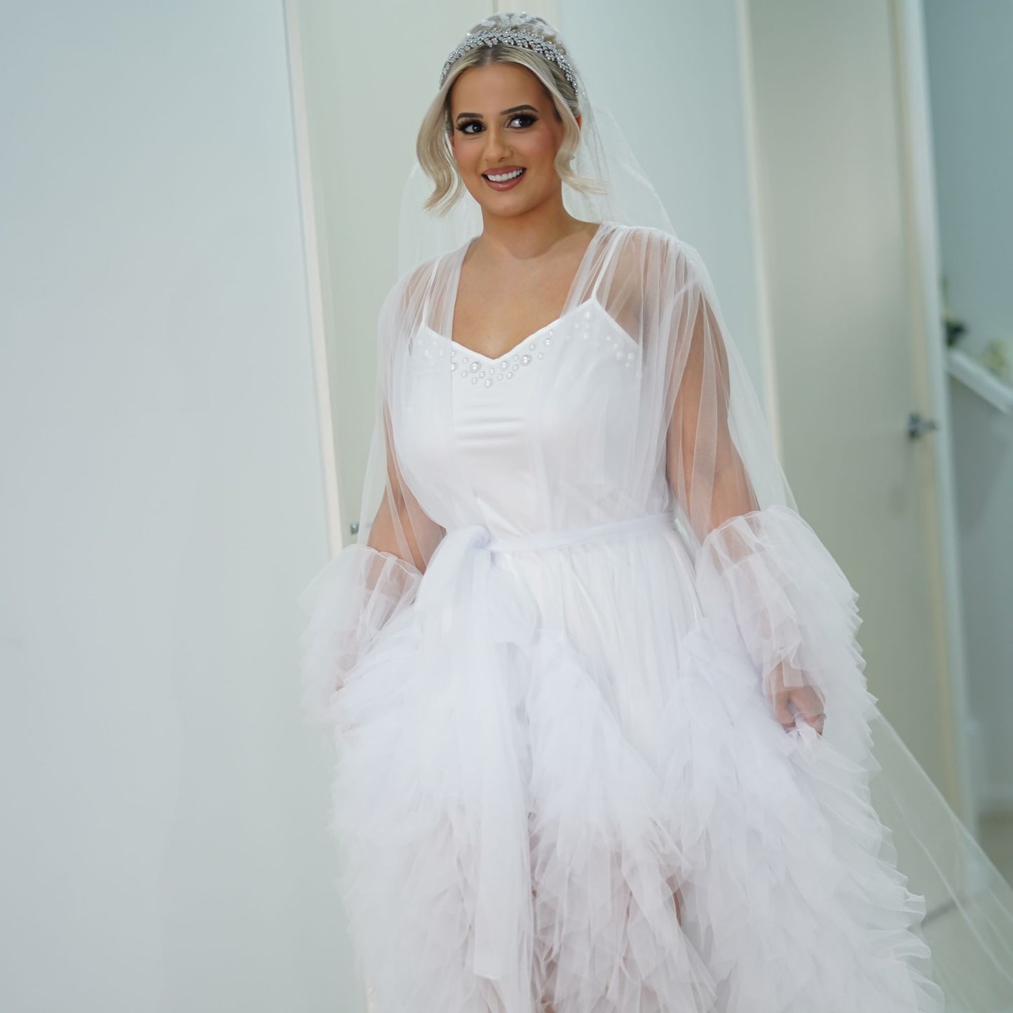 Fluffly butterfly Bridal Robe