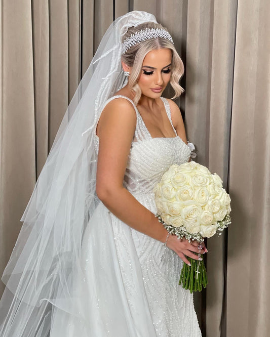 Bride Wearing Wedding Veil
