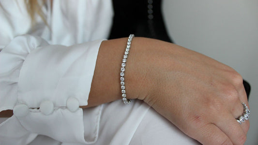 Bride wearing bridal bracelet