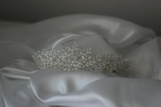 alessandra medium silver bridal crown