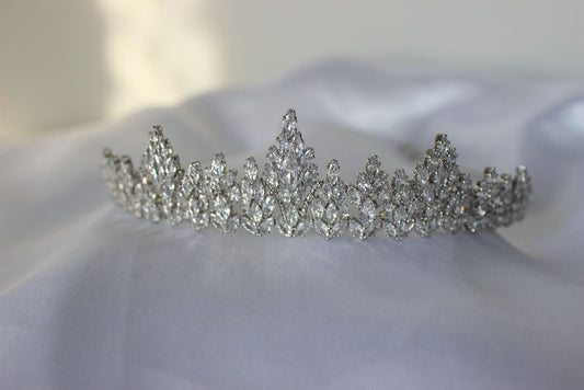 Davina silver bridal tiara