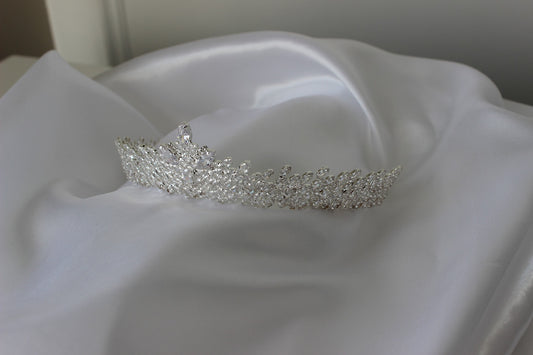 Anne silver bridal crown