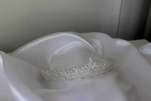 Anne silver bridal crown