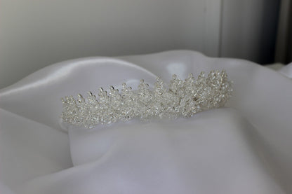 Silver bridal crown