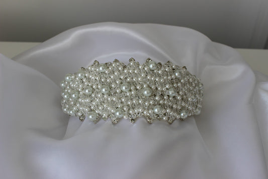 Pearl bridal headband