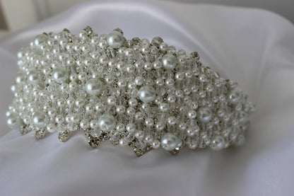 Pearl bridal headband
