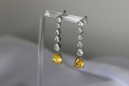 "CANARY" Crystal Drop Earrings