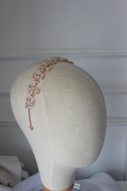 "ANASTASIA" Bridal Headpiece - Rose Gold