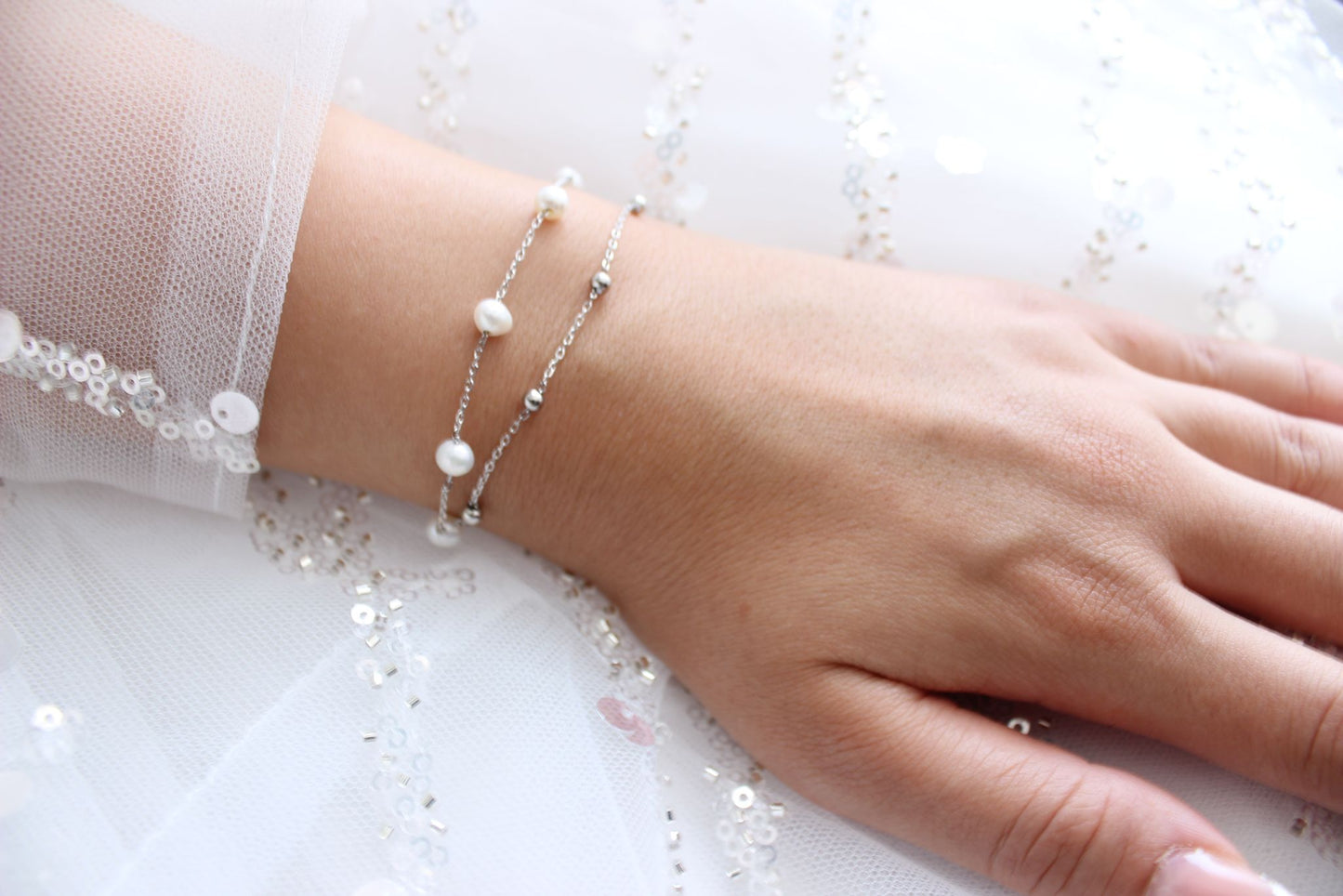 Pearl Silver Bracelet