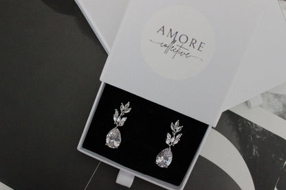 "ALINA" Crystal Bridal Earrings