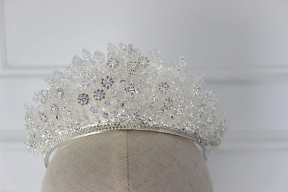 "FRANCINE" Bridal Crown - Silver