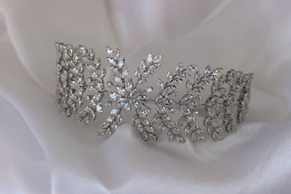 "ISABEL" Bridal Headpiece - Silver