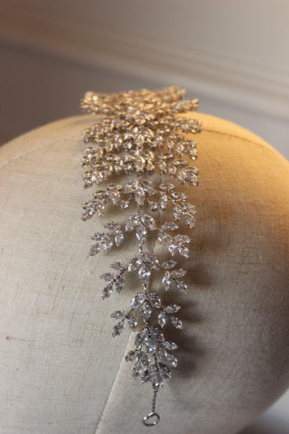 "ISABEL" Bridal Headpiece - Silver