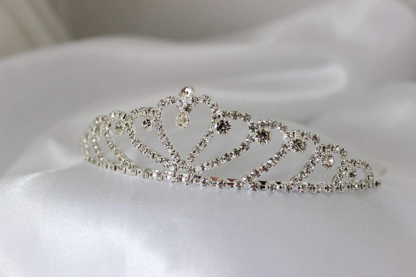 "MIA" Silver Flower Girl Tiara