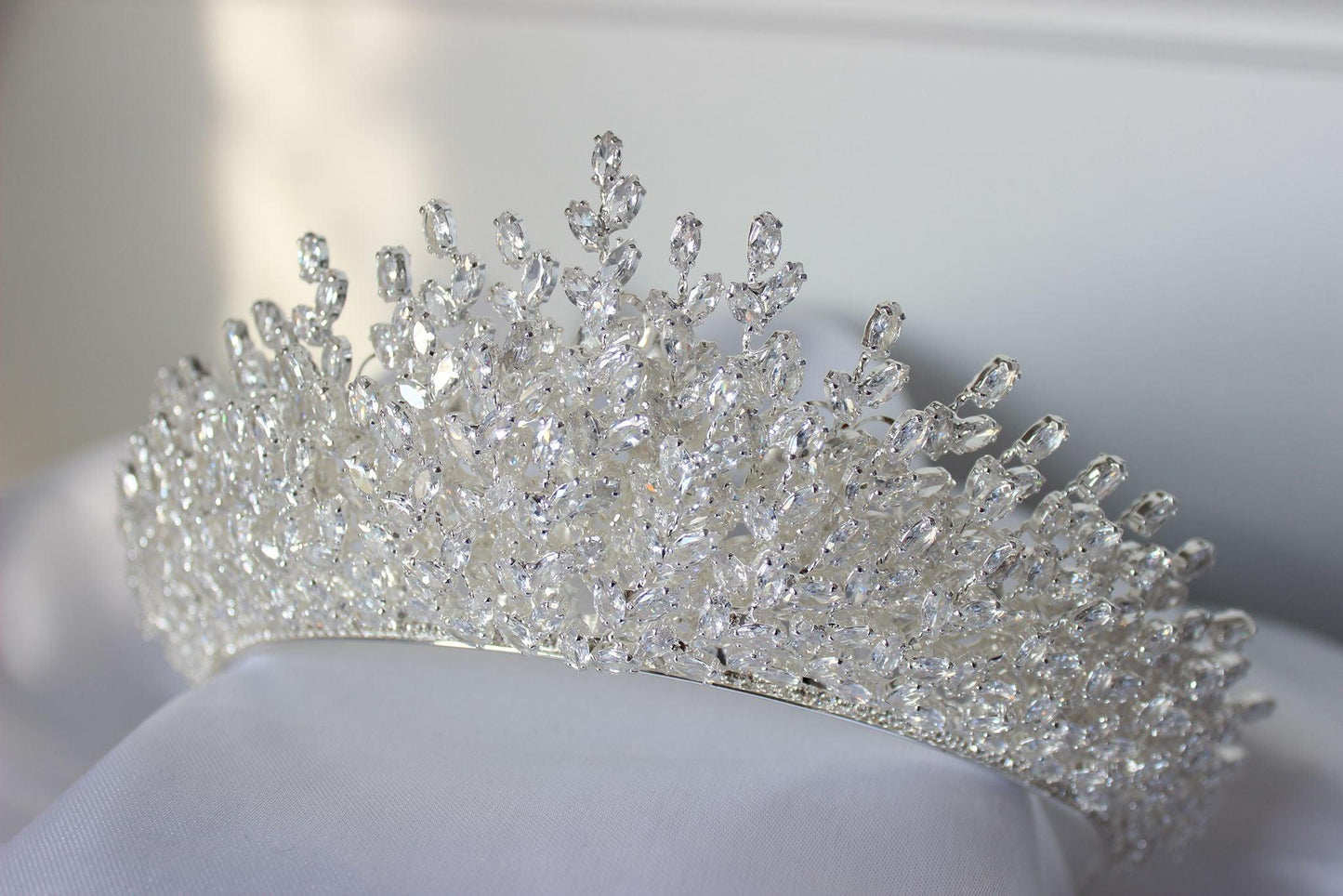 "KATYA" Bridal Crown - Silver