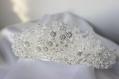 "FRANCINE" Bridal Crown - Silver