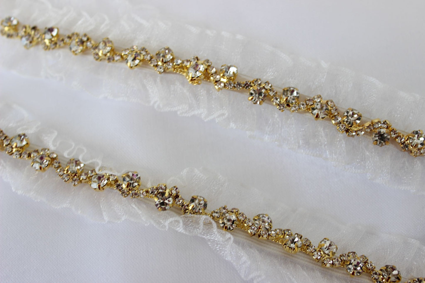 Gold Embellished Bridal Garter Set of 2