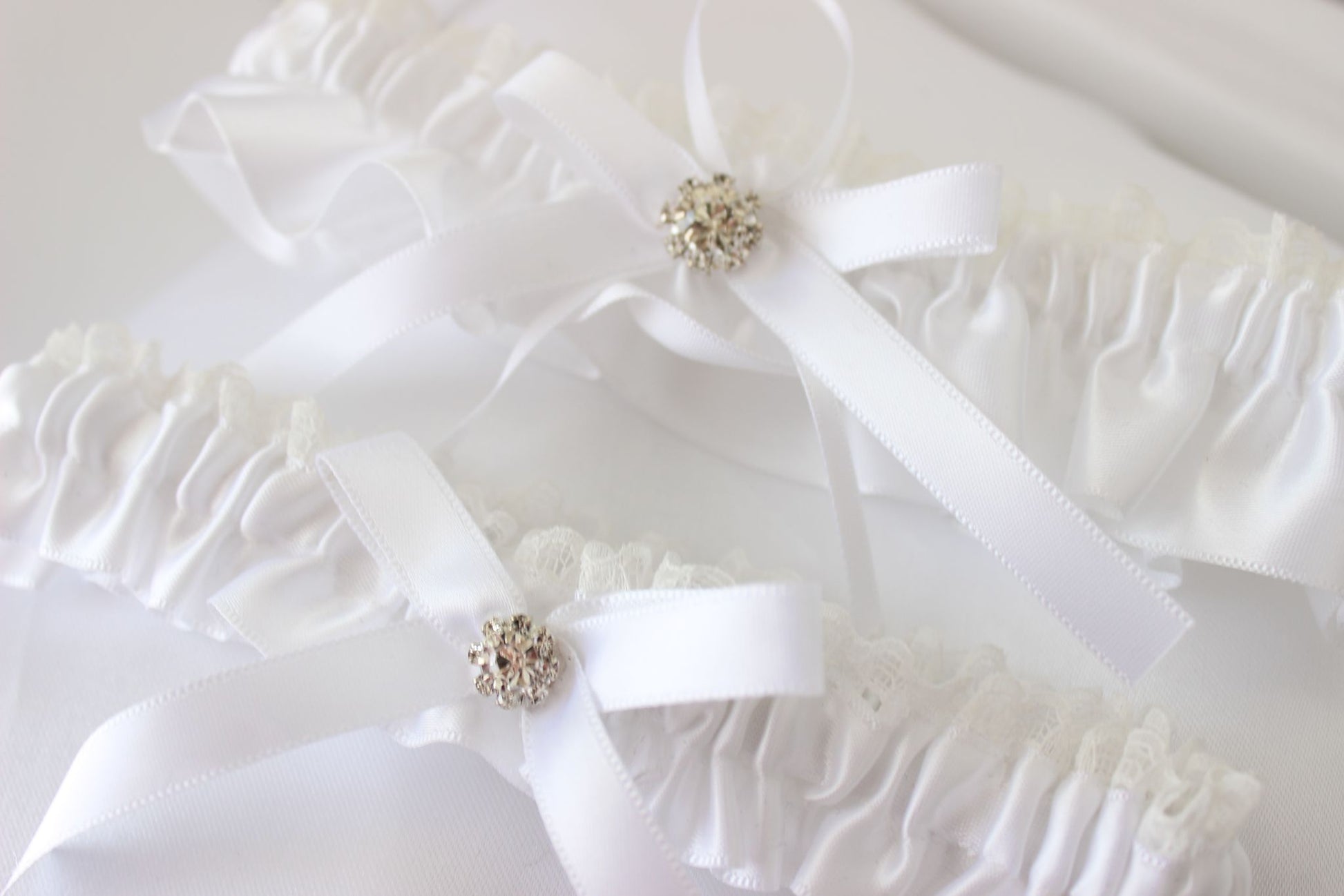 Satin & Lace Bridal Garter Set of 2