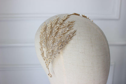"HARPER" Bridal Headpiece - Gold
