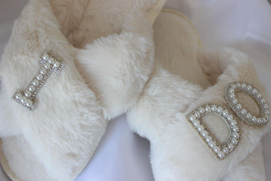 Ivory Bridal Slippers