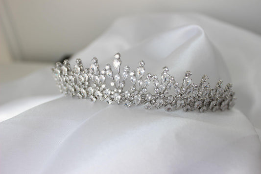 Jennifer silver bridal tiara