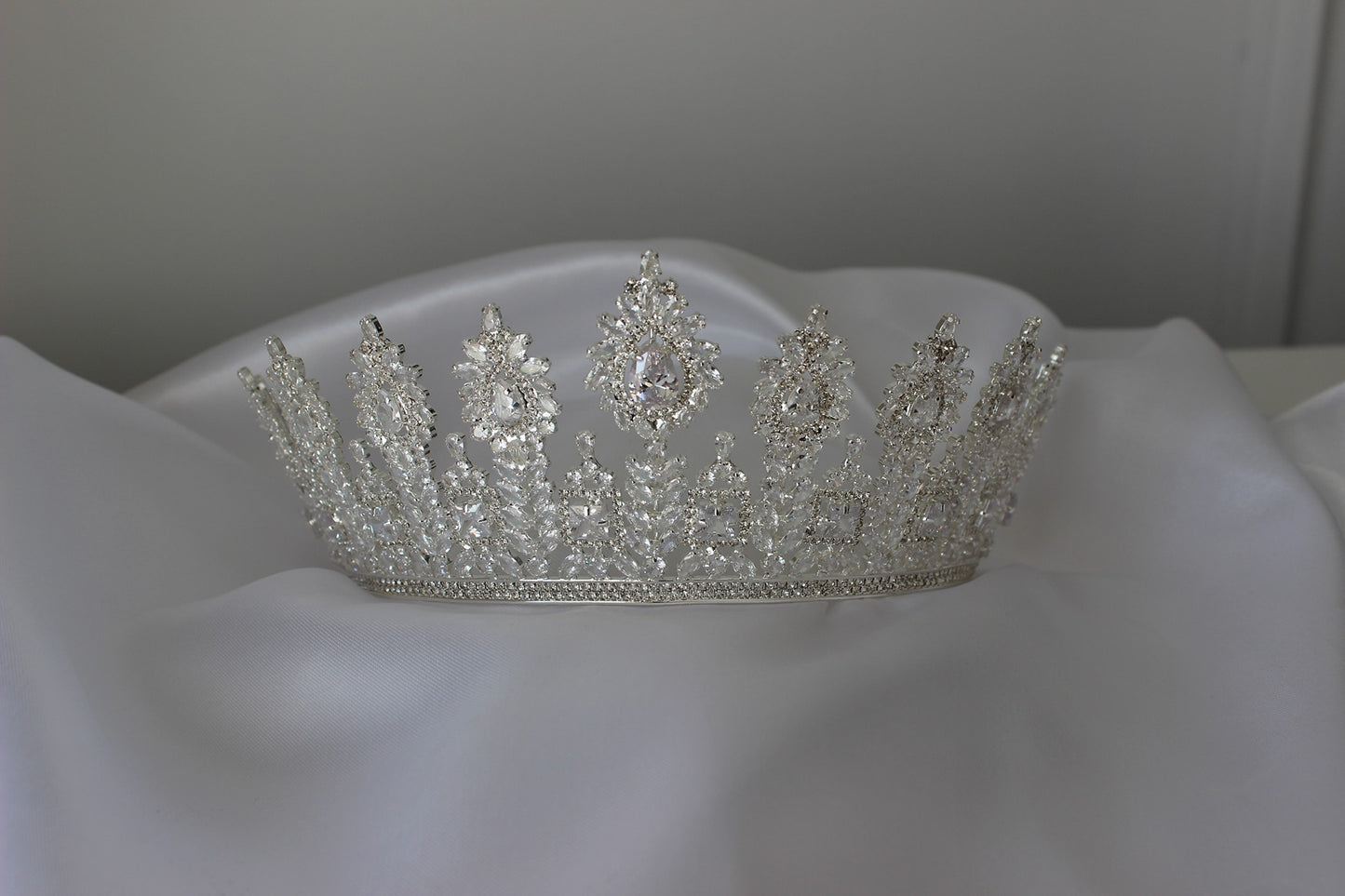 Silver bridal crown