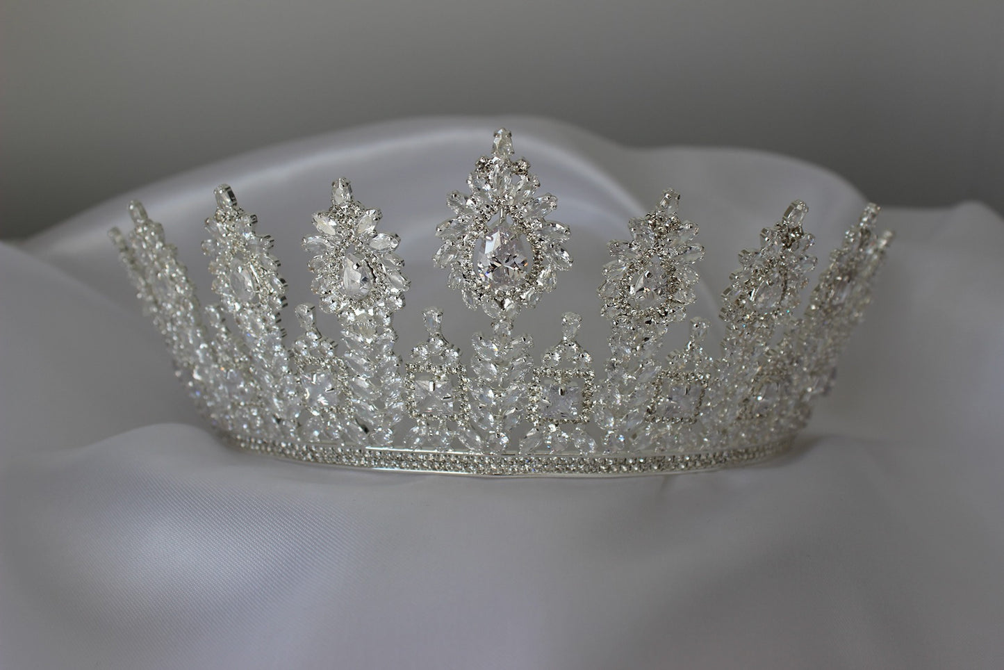 Silver bridal crown