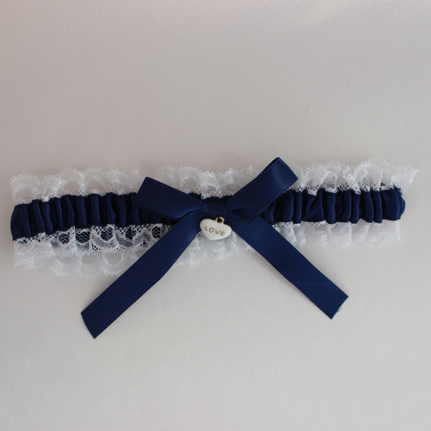 Navy Wedding Garter