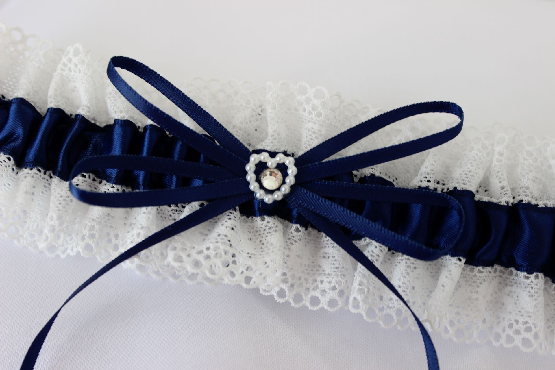Navy Wedding Garter