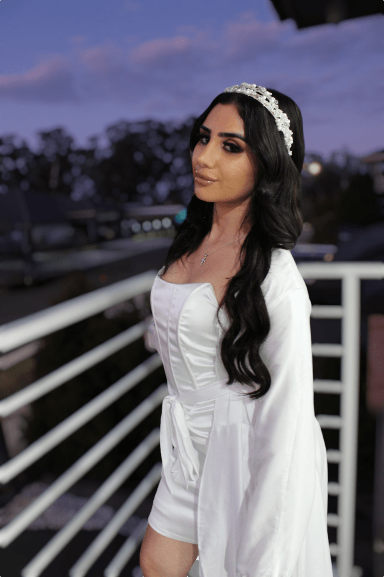 "LEAH" Pearl and Crystal Bridal Headpiece - Silver