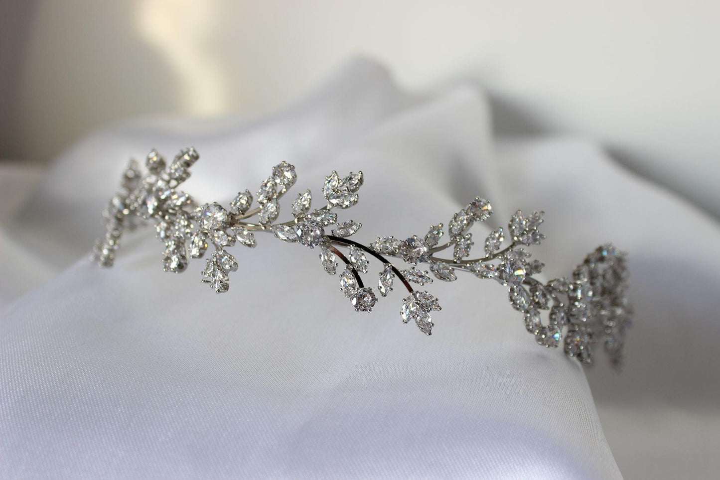 Anastasia Bridal Headband - Silver