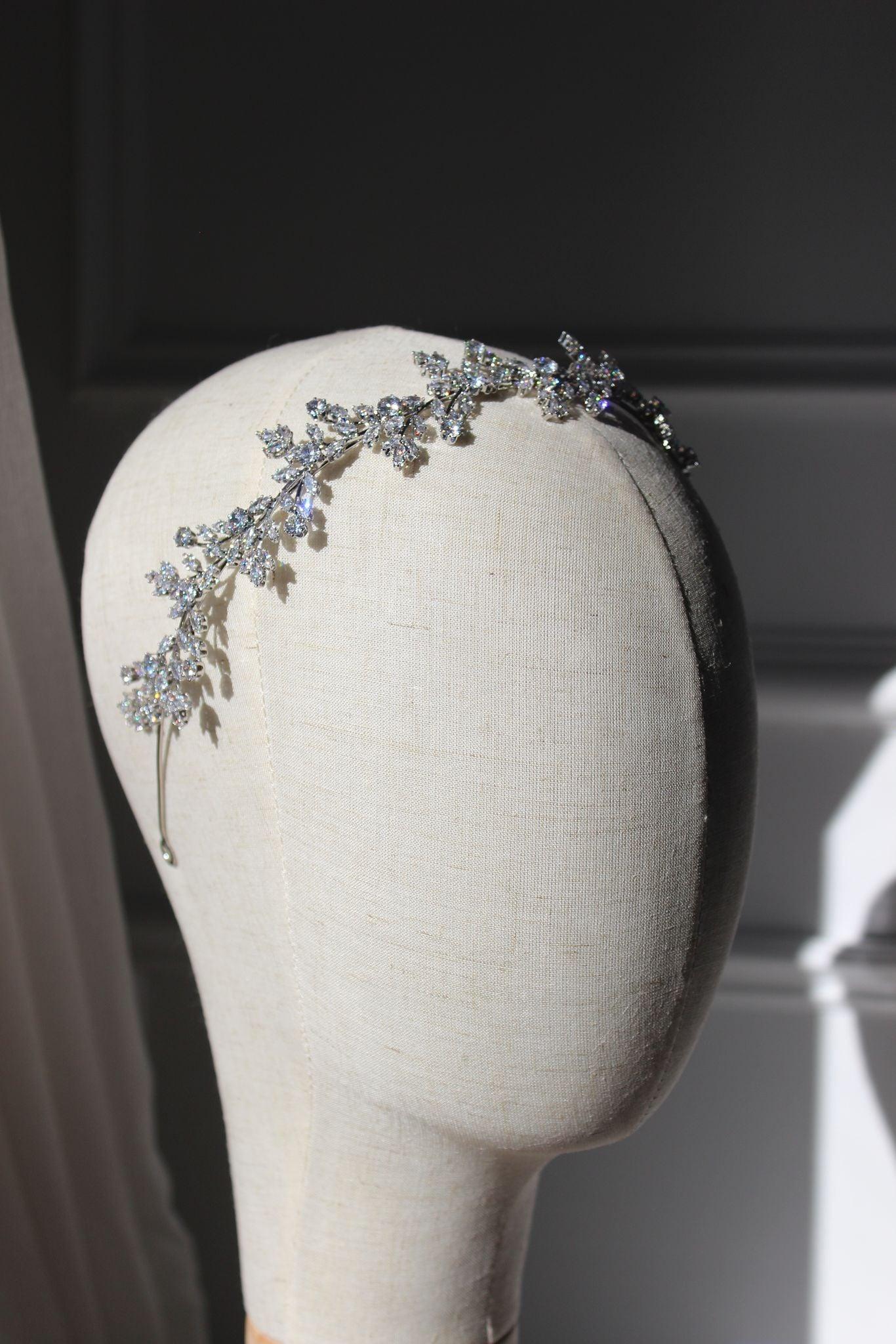 Anastasia Bridal Headband - Silver