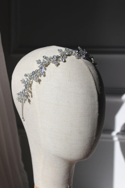 Anastasia Bridal Headband - Silver