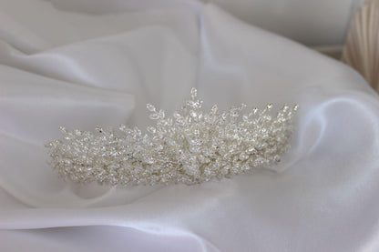 Silver bridal crown