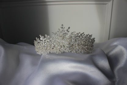 alessandra large silver bridal crown
