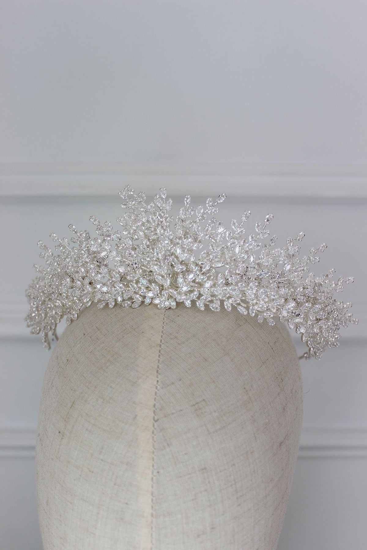 alessandra large silver wedding crown